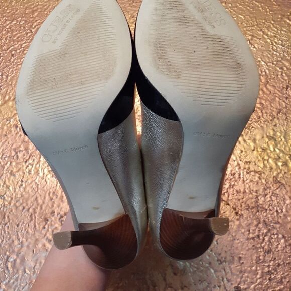 Guess By Marciano Patent Leather Peep Toe Heels - Picture 10 of 14